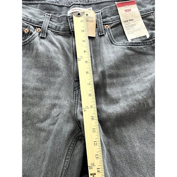 Levi's Low Pro Straight Gray / Faded Black Denim Jeans, Size 29 NWT - Picture 8 of 11